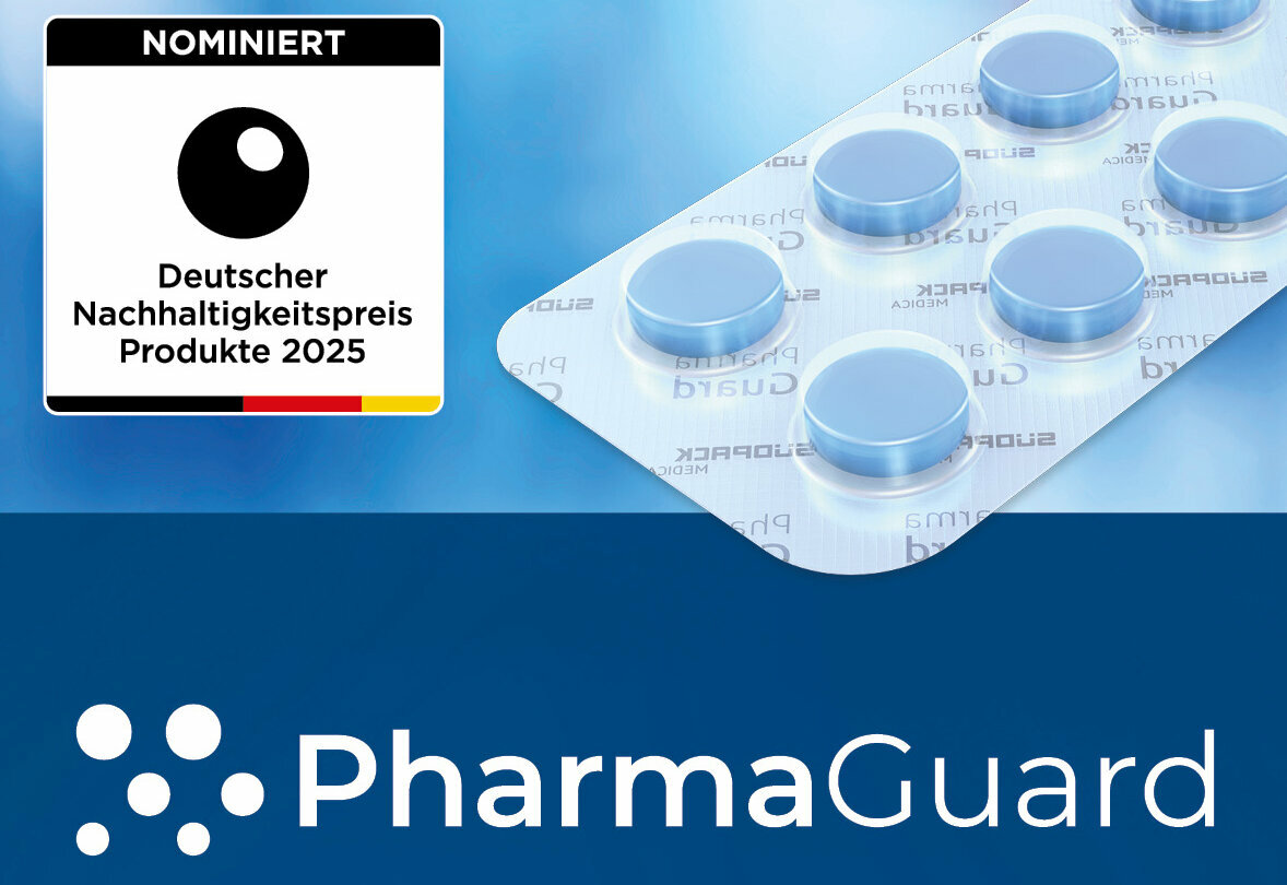 Dieses Bild zeigt das Produkt PharmaGuard® von SÜDPACK MEDICA, nominiert für den Deutschen Nachhaltigkeitspreis in der Kategorie Produkte 2025.